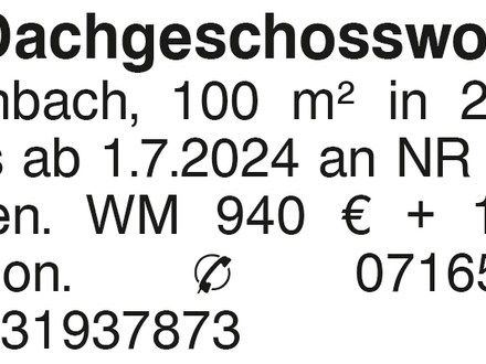 3 Zi. Dachgeschosswohn.