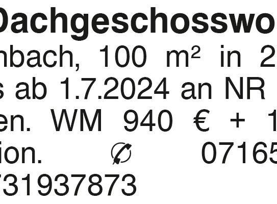 3 Zi. Dachgeschosswohn.