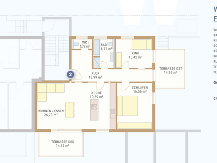 Sanierte Erdgeschoss-Wohnung in bester Lage Böfingens, A+