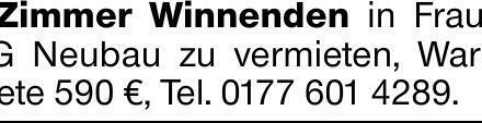 1 Zimmer Winnenden in Frauen WG Neubau zu vermieten, Warmmiete 590 €, Tel....