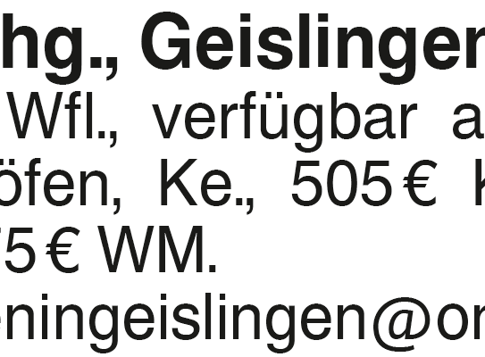 2-Zi.-Whg., Geislingen