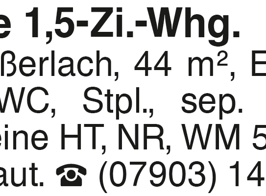 Schöne 1,5-Zi.-Whg.