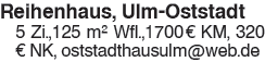 Reihenhaus Ulm-Oststadt