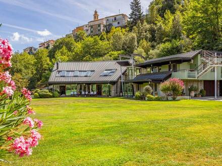 Exklusive Villa mit großem Privatpark in Borgomaro