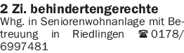 Vermietung 2-3 Zimmer-Wohnungen