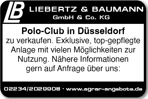Polo-Club in Düsseldorf zu verkaufen.