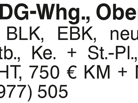 3 1/2 Zi.-DG-Whg., Oberrot,