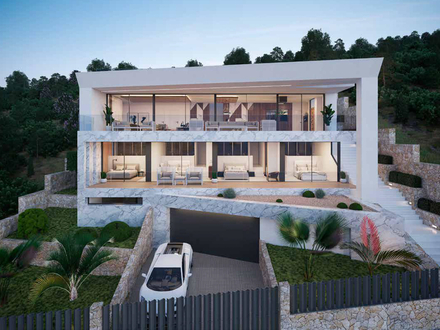 Zeitgenössische, elegante Villa auf Ibiza