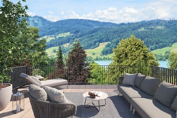 Dachgeschoßwohnung-Zell-am-Moos-Dachterrasse