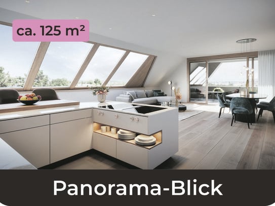 Wohnung mit penthouseartiger Dachterrasse und herrlichem Panorama-Blick ins Neckartal.