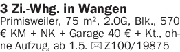 Vermietung 3-4 Zimmer-Wohnungen