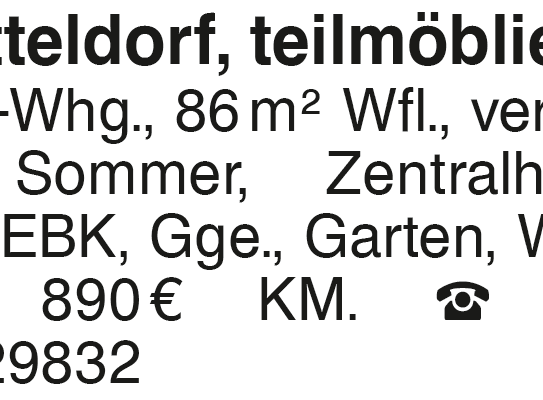 in Satteldorf, teilmöbliert