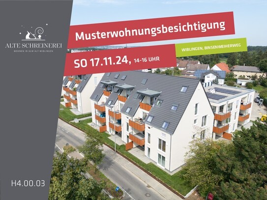 Ab sofort Bezugsfertig | 3-Zimmer Erdgeschosswohnung mit Terrasse und Gartenanteil | H4.00.03