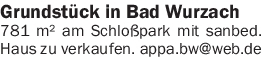 Kaufangebote Grundstücke