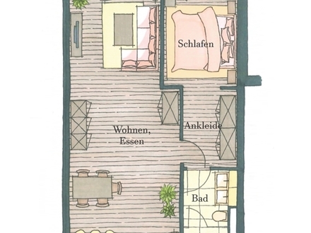 "Unser Schliers" 2 Zi. Wohnung mit Terrasse nach Süden-Westen