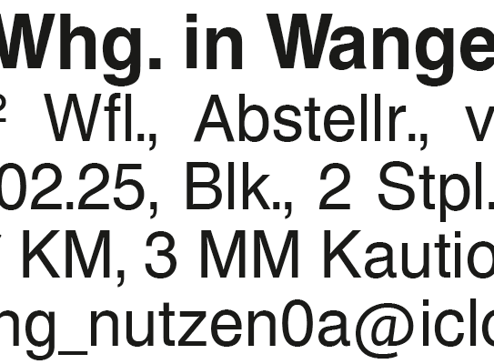 4,5-Zi-Whg in Wangen