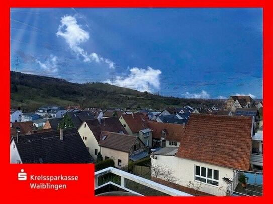 Wohnen und Leben auf zwei Ebenen mit Ausblick auf Weinstadt-Schnait