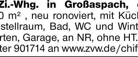 4-Zi.-Whg. in Großaspach, ca. 100 m² , neu ronoviert, mit Küche, Abstellraum,...