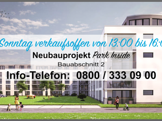 Park Inside Hanau. Penthouse-Wohnung WH85 mit 130 qm Wohnfläche und großer Dachterrasse