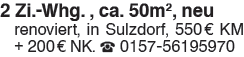 2 Zi-Whg. , ca. 50m2
