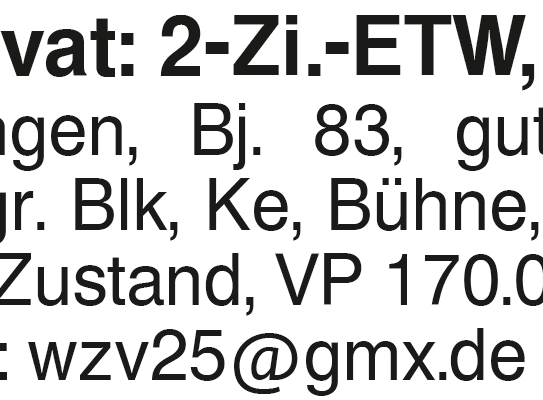 Von privat: 2-Zi.-ETW