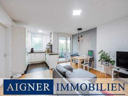 AIGNER - Modernes wohnen: Bezugsfreie 2-Zimmer-Wohnung mit großer Terrasse in Englschalking