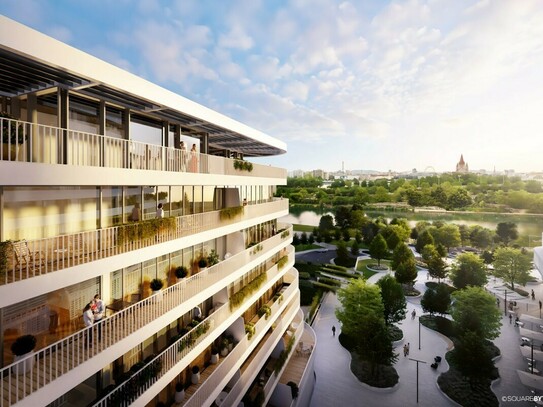 ERSTBEZUG! U1 Donauinsel - 2 Zimmer Wohnung mit herrlicher Freifläche und Blick auf den Kahlenberg