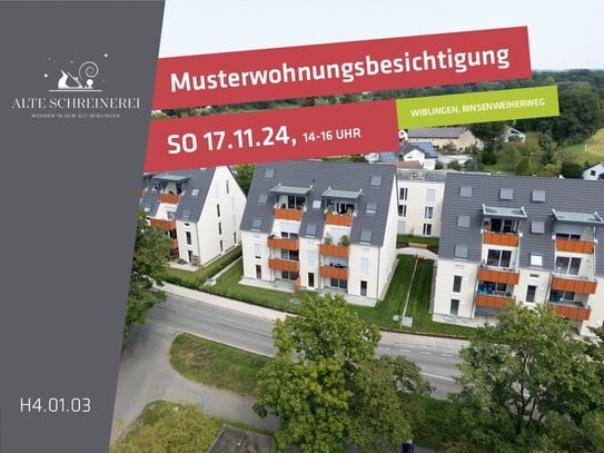 Ab sofort Bezugsfertig | 3-Zimmer Wohnung mit Balkon im 1. Obergeschoss | Süd-West |H4.01.03