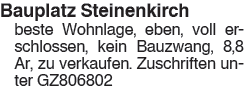 Bauplatz Steinenkirch