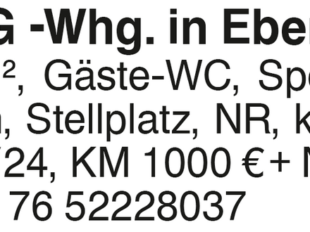 4 Zi.-EG-Whg.in Ebersbach