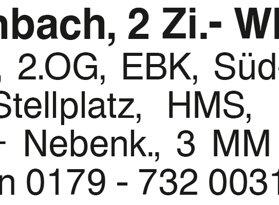 Eschenbach, 2 Zi.- Whg.