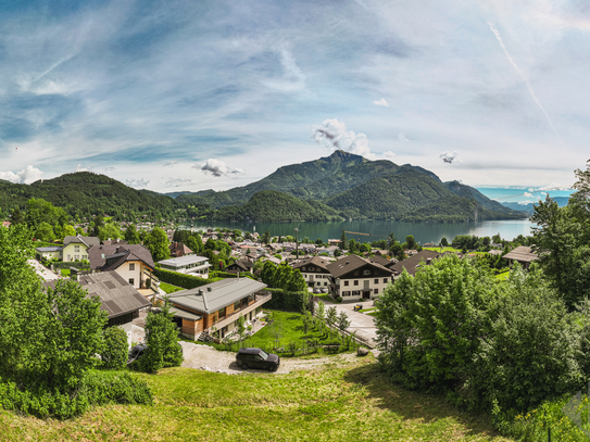 Traumblick am Wolfgangsee, Villengrundstück mit bewilligter Projektierung