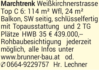 Eigentumswohnung in Marchtrenk (4614) 24m²