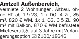 Vermietung Wohnungen allgemein