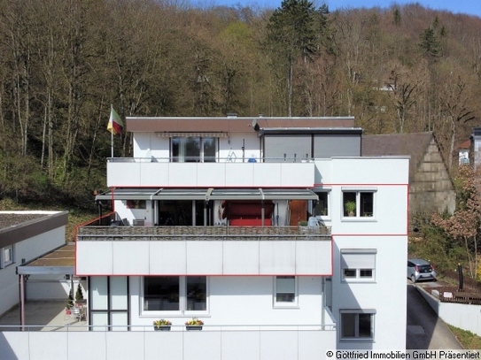 Penthouse-Feeling! Einzigartige 4-Zimmerwohnung mit Dachterrasse in Blaustein, Herrlingen