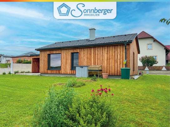 WALDVIERTLERTRAUM – Holzmassivhaus mit Carport und Garten in Loiwein