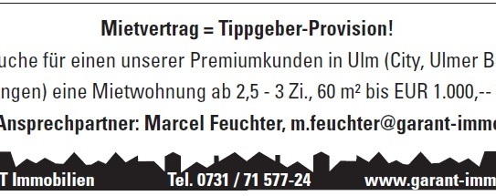 Mietvertrag = Tippgeber-Provision!