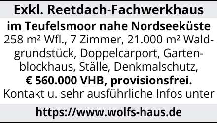 Exkl. Reetdach-Fachwerkhaus