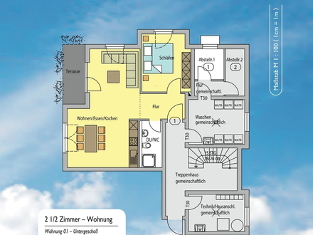 NEUBAU: 2,5 Zimmer UG-Whg in 97944 Kupprichhausen