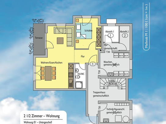 NEUBAU: 2,5 Zimmer UG-Whg in 97944 Kupprichhausen