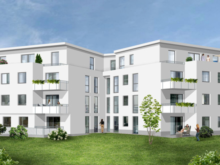Hell und Modern = Neubau-Eigentumswohnung im 1.OG mit Südbalkon und Aufzug