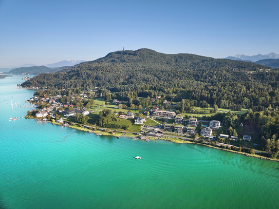 Luxusapartment mit unverbaubarem Panorama-Seeblick und privatem Seezugang am Wörthersee!