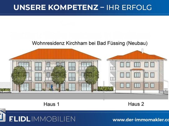 Neubau - Exklusive 2 Zimmer Luxus Eigentumswohnung in 9 Fam. Haus / - Erdgeschoß mit Terrasse