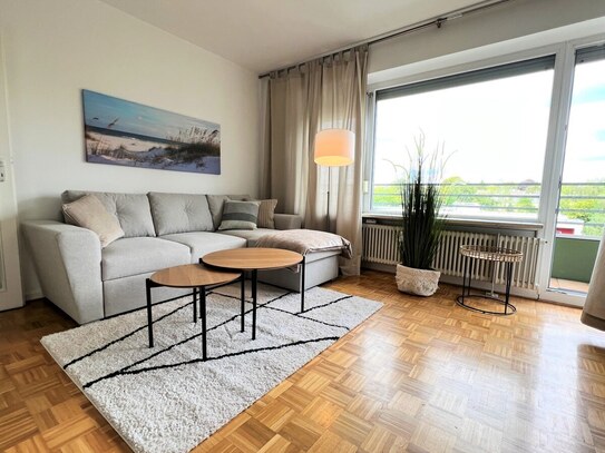 + WARMMIETE + MÖBLIERTE 2-RAUMWOHNUNG MIT BALKON ++