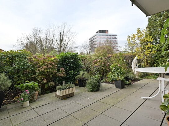 vermietete Garten-Wohnung in ruhiger aber zentraler Lage des Stadtzentrums