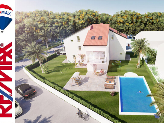 Haus mit 4 großen Apartments mit Pool bei Porec in Istrien / Kroatien - Neubau!