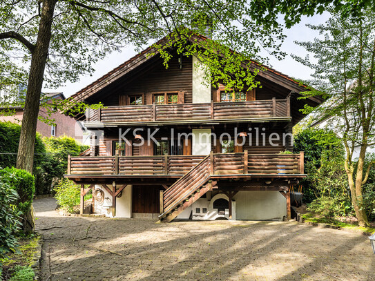 Kanadischer Charme in Köln - Freistehendes Holzblockhaus in naturnaher Premiumlage!