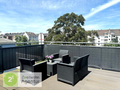 Möblierte 2-Zimmer-Wohnung mit Dachterrasse,
Flingern-Süd, Gerresheimer Str.