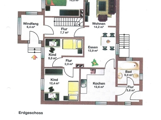 Großzügige 4-Zimmer-Erdgeschosswohnung mit Garten in Drakenburg