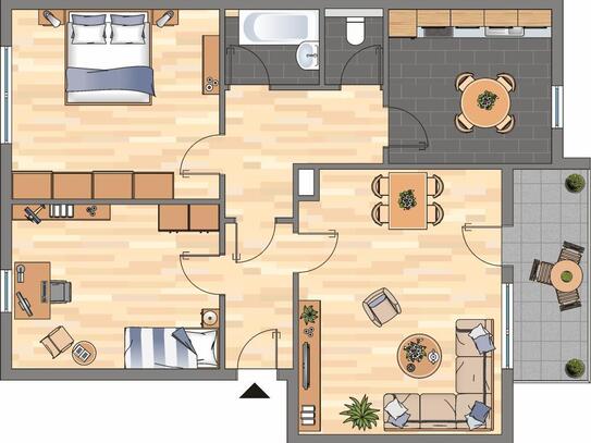 Tolle 3 Zimmer Wohnung mit Balkon!